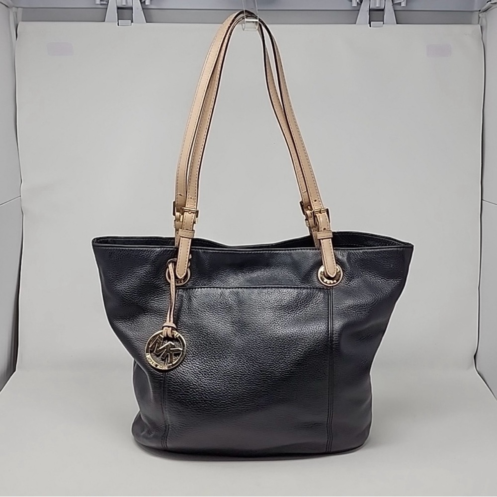 Michael Kors Pebbled Black Leather Tote